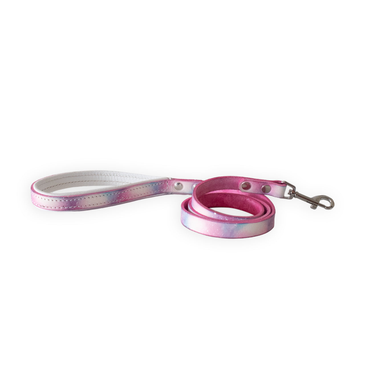 Cotton Candy Double Padded Leather Dog Leash