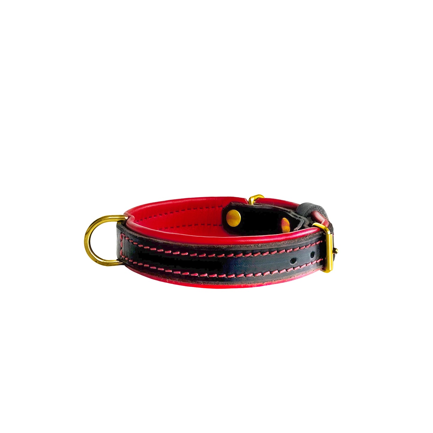 Rouge Double Padded Leather Dog Collar