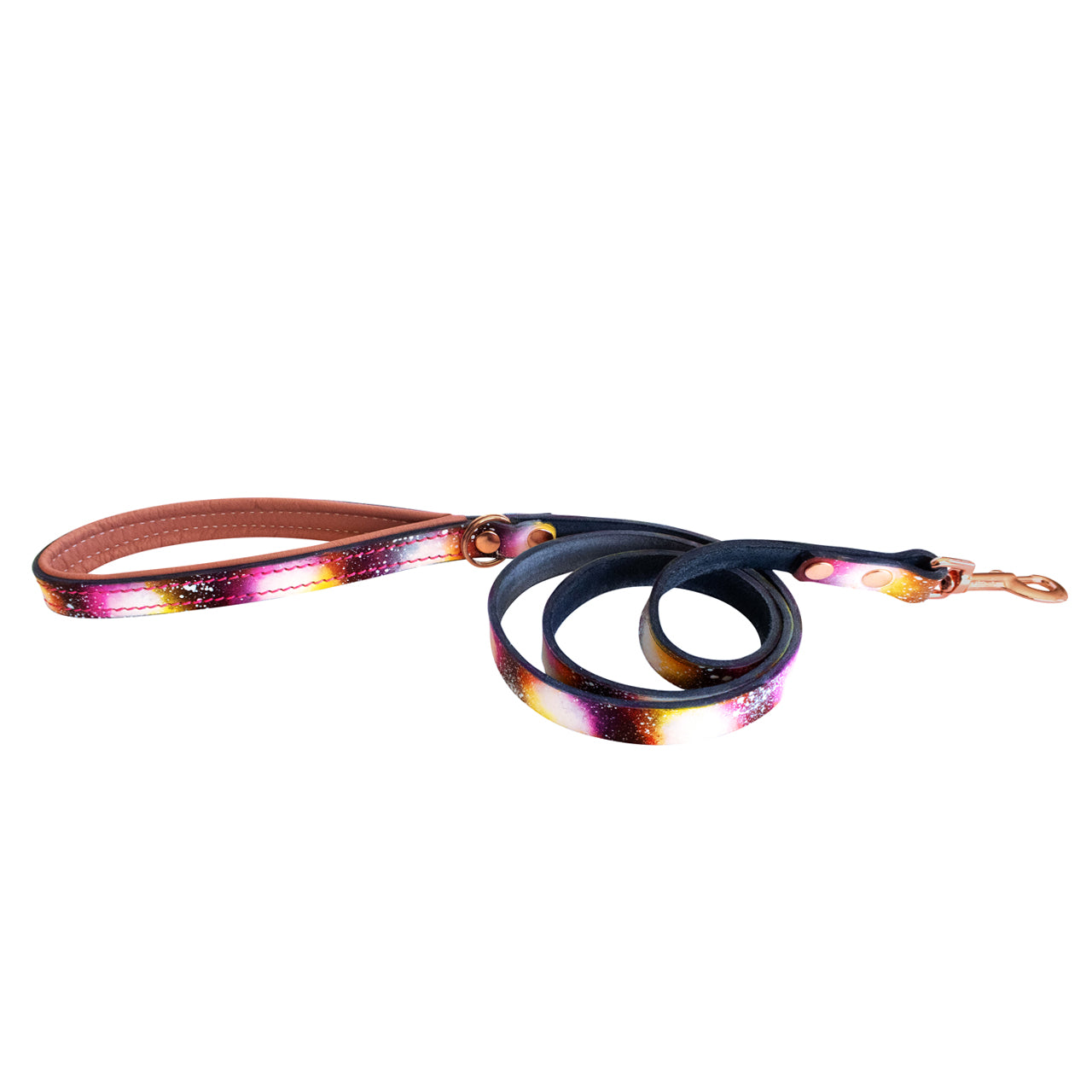 Sunset Sky Double Padded Leather Dog Leash