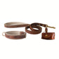 Antique Chic Leather Collar, Leash, and Accessory Set