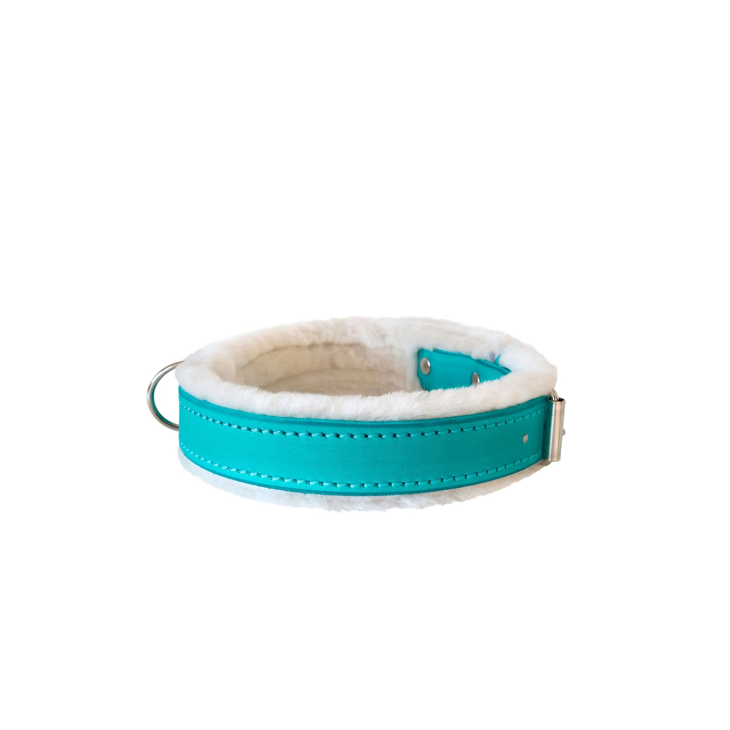 Coastal Charm Fur Leather Dog Collar