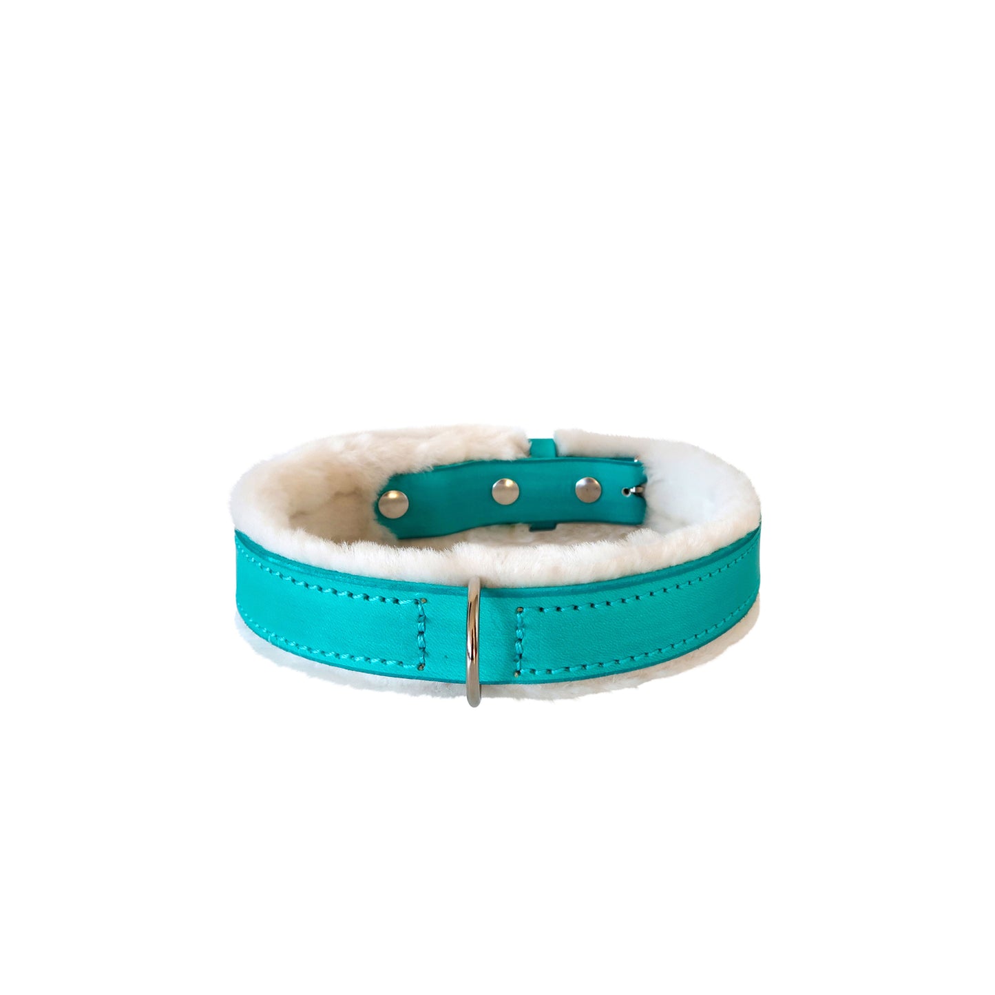 Coastal Charm Fur Leather Dog Collar