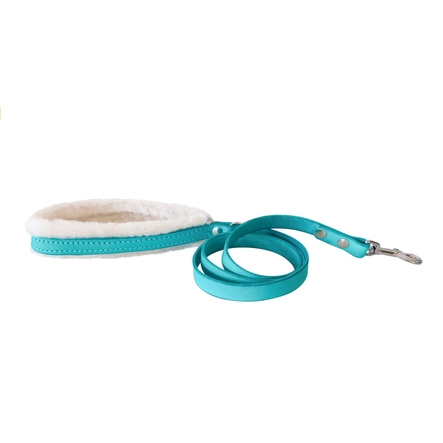 Coastal Charm Fur Leather Dog Leash