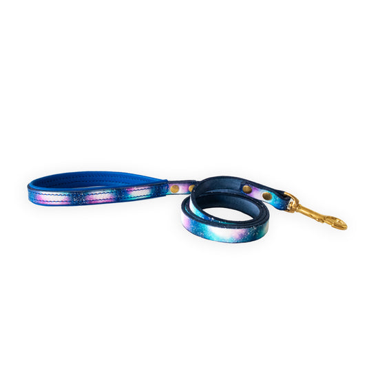 Galaxy Double Padded Leather Dog Leash