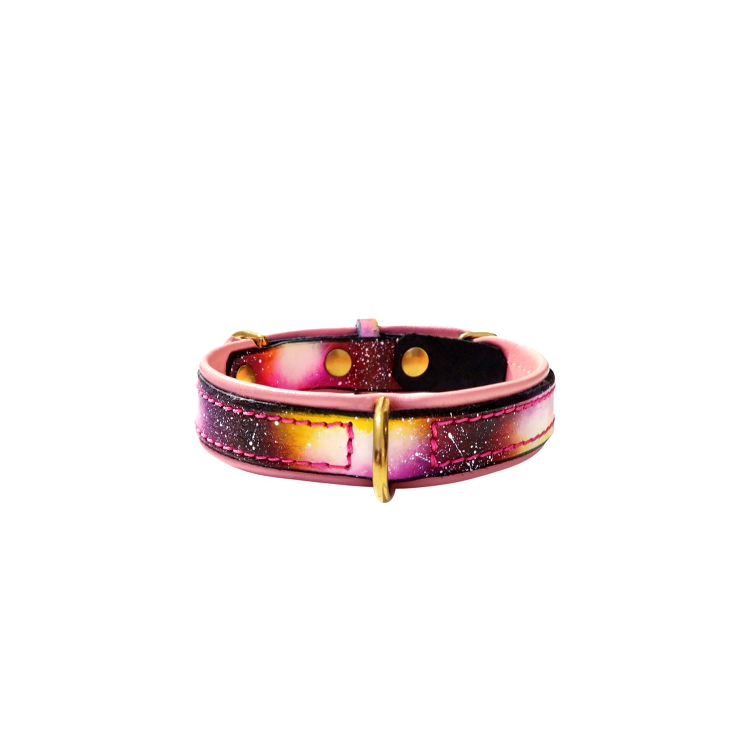 Sunset Double Padded Leather Dog Collar